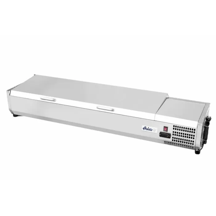 Online Kaufen Hendi Aufsatz Kühlvitrine Gastronorm 1\\/3, 8 x GN 1\\/3, -2 \\/ 8 ˚C, 230 V \\/ 0,18 kW, R600a, 1805 x 395 x (H) 290 mm