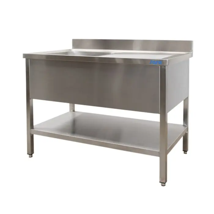 SARO Spültisch 1 Becken, links - B 1800 x T 700 mm Preisknaller