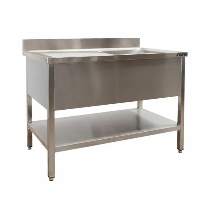 SARO Spültisch 1 Becken, rechts - B 2000 x T 600 mm Saisonangebot