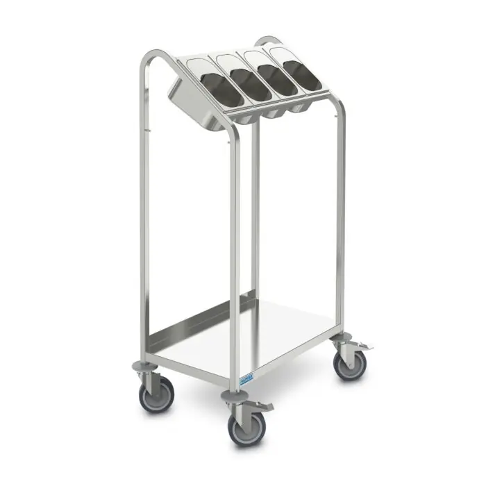 HUPFER Besteck- und Tablettwagen BTW 4 GN\\/100TA H:1300 Wochenendangebot