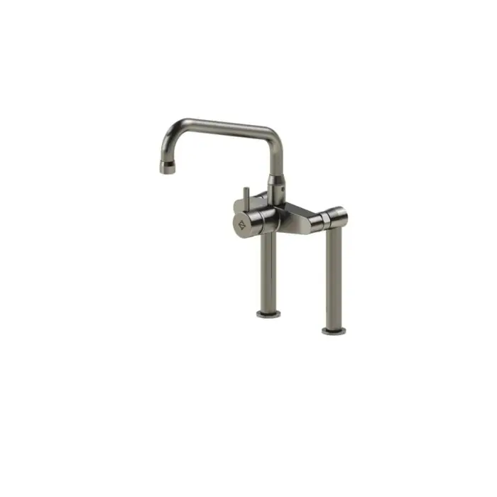 Highlight Echtermann Zweiloch-Einhebel-Mischbatterie 1\\/2 Zoll mit HU-Auslauf, A= 410 mm, H=360 mm