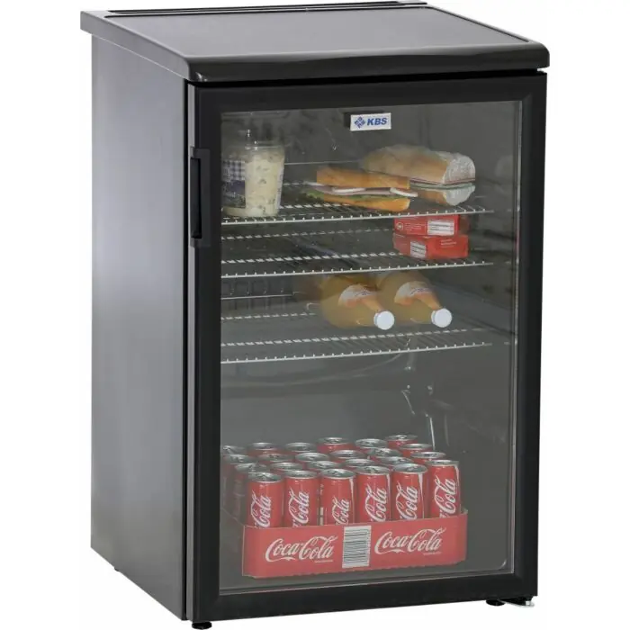 Ausverkauf KBS Glastürkühlschrank K 140G schwarz
