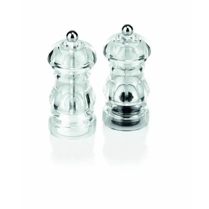 Zertifiziert WAS Salz-\\/Pfeffermühlen Set 13 cm Acryl