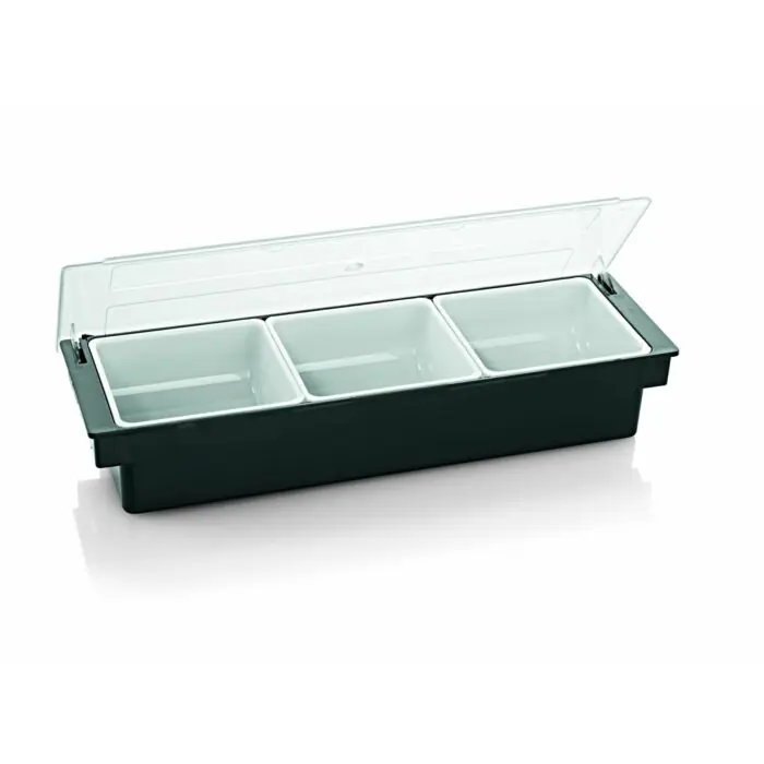 WAS Zutatenbehälter mit 4 Einsätzen à 0,75 Liter 50 x 16 x 9 cm ABS Kunststoff\\/Polycarbonat Rabatt