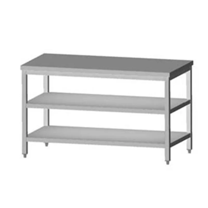 Expressversand Arbeitstische ohne Aufkantung mit Grund- und Zwischenboden – 1400 x 700 x 850 mm