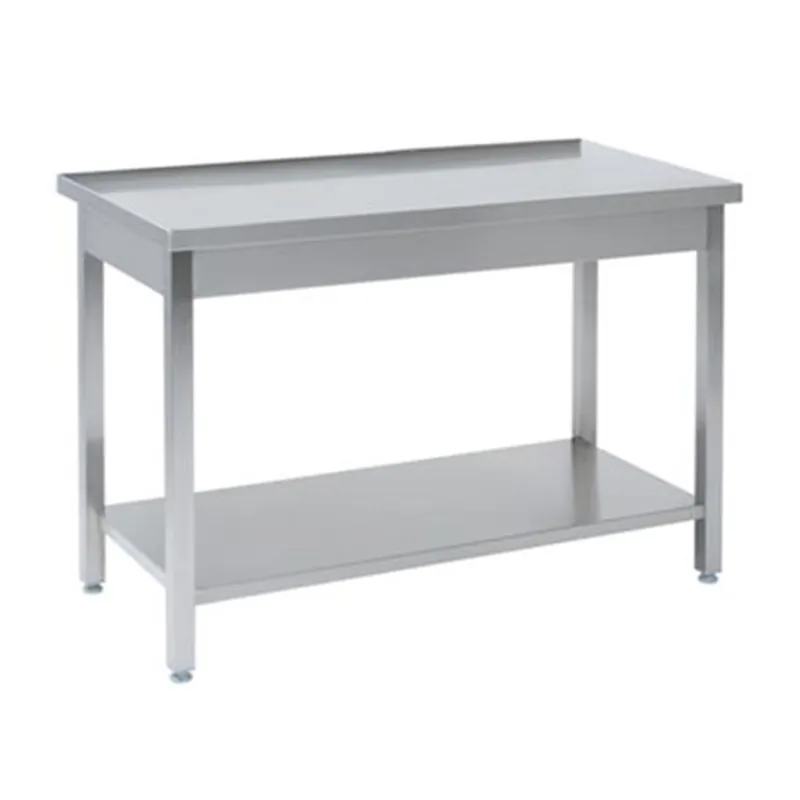 Abverkauf Arbeitstische ohne Aufkantung mit Bodenregal – 2000 x 600 x 850 mm