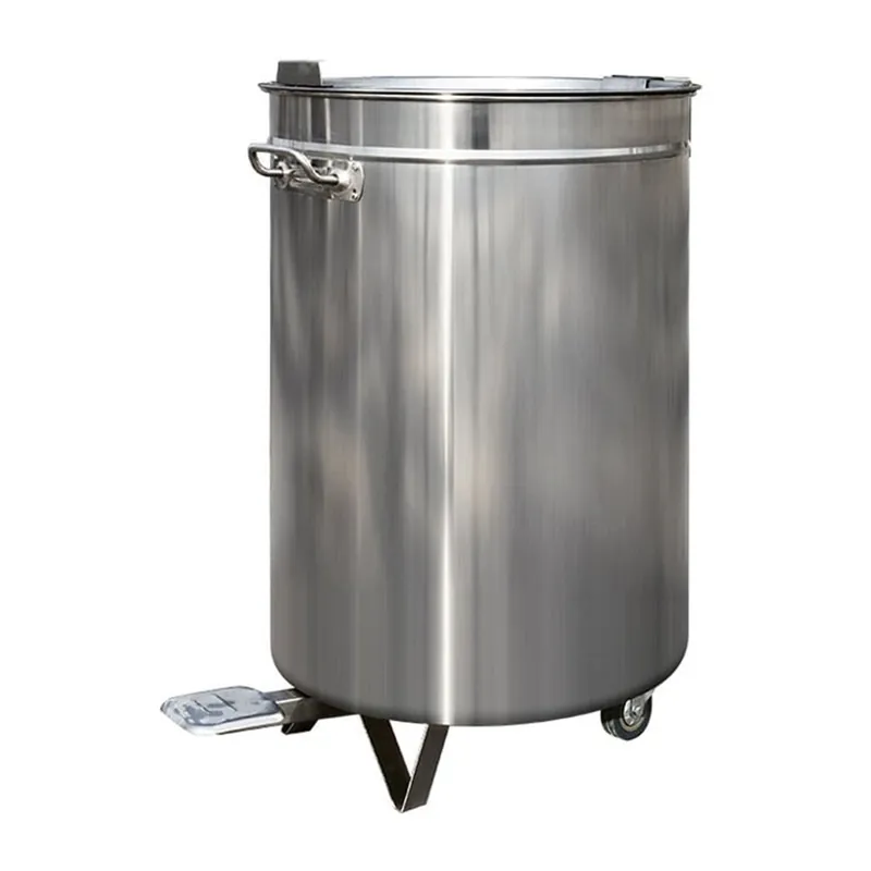 Abfalleimer 60 Lit. in Inox Kostenloser Rückversand